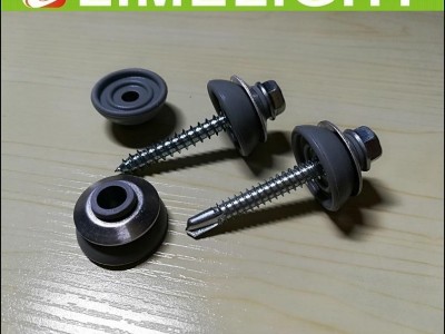 EPDM washer with aluminium cap for corrugated polycarbonate sheet & FRP roofing