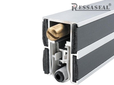Full tongue and groove automatic door sweeps for fireproof intumescent door bott