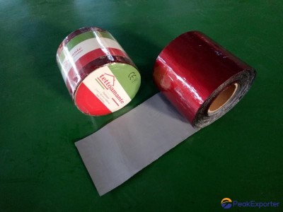 Colored aluminum faced Self-adhesive bituminous sealing tape for shingles