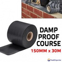 Damp Proof Super Course Embossed Black Polythene
