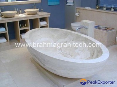 limestone stone bathtub
