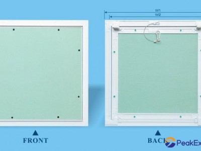 Access doors for ceiling repair work with waterproof gypsum board inside