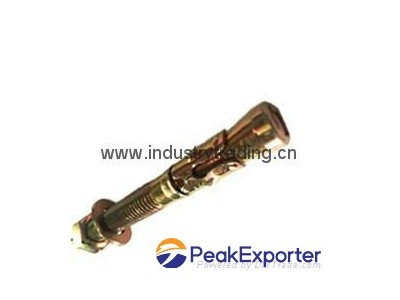Wedge anchor for building hardware construction material