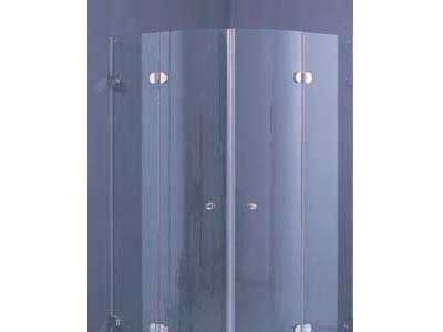 Curved shower enclosure