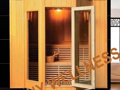 big Traditional Finnish Sauna with HARVIA stove