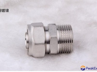 brass pipe fittings pex fitting hydraulic hex nipple T type tee quick connector