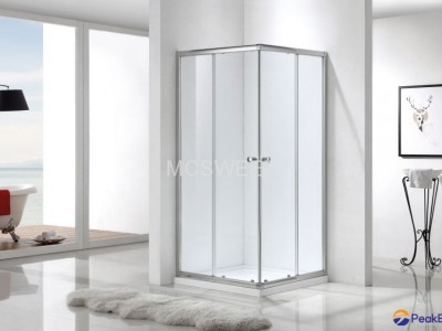 Square Double Sliding Doors Shower Enclosure