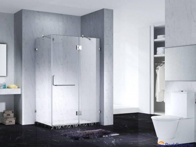 Slimline Frameless Rectangle Shower Enclosure With Pivot Door