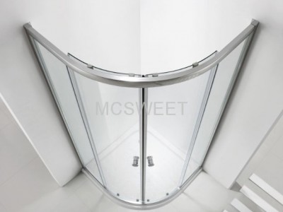 Semi-arc Shape Double Sliding Doors Shower Enclosure