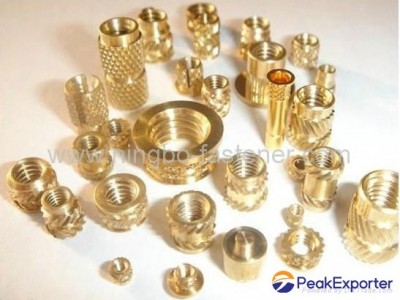 Brass inserts Brass knurled inserts Brass plugs Water connectors Auto parts