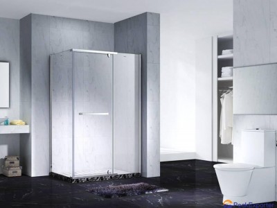 Neo-Angle Hinged Semi Frameless Diamond Shape Shower Enclosure With Pivot Door