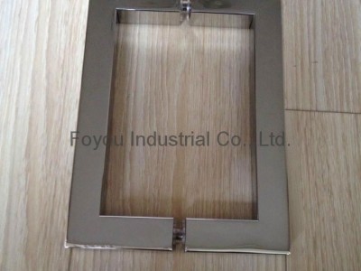Stainless steel square tube back to back glass door handle