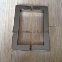 Stainless steel square tube back to back glass door handle
