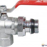 Brass 1/2 Male x Female Thread Ball Valve With Union Angled Butterfly Handle