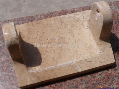 Travertine toilet paper holder