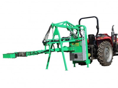 Walnut tree shaker harvester machine with PTO drive