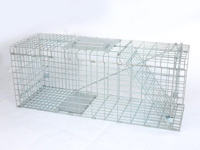 Metal humane animal eviction rabbit dog fox trap cage for sale