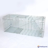 Metal humane animal eviction rabbit dog fox trap cage for sale