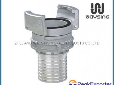 GUILLEMIN COUPLING WITH LOCK RING AND MULTI-SERRATED LONG HOSE TAIL-ALUMINUM