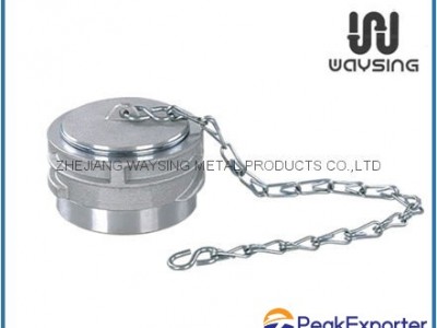 GUILLEMIN COUPLING BLANK CAP WITH LOCK RING AND C/W CHAIN-ALUMINUM