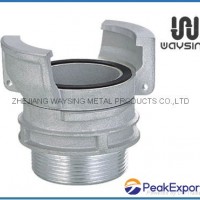 GUILLEMIN COUPLING WITH LOCK RING AND MALE BSP PARALLEL THREAD -ALUMINUM