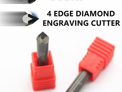 4 edge Diamond carving tools Stone PCD engraving bit for granite marble