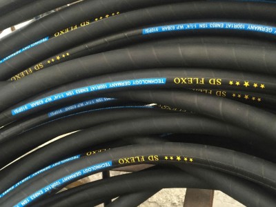 Steel wire braid hydraulic rubber hose