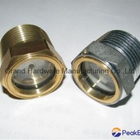 GrandMfg® Hydraulic oil tank Brass and steel oil level sight glass plug NPT1/2"