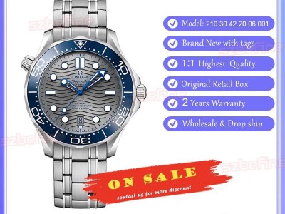 OMEGA Seamaster Auto 42MM Gray Dial Men's Watch 210.30.42.20.06.001
