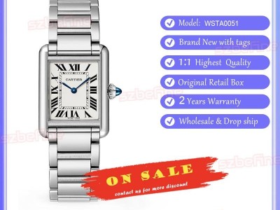 Cartier Tank Must WSTA0051 Quartz Stainless Ladies Watch Women Wist Watch