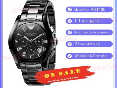 Emporio Armani Ceramica AR1400 Wrist Watch for Men Black
