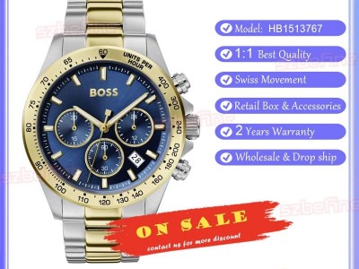 HUGO BOSS HB1513767 HERO SPORT LUX BLUE DIAL TWO TONBRACELATE WATCH