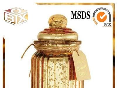 Scented funny candles in glass jar with lid