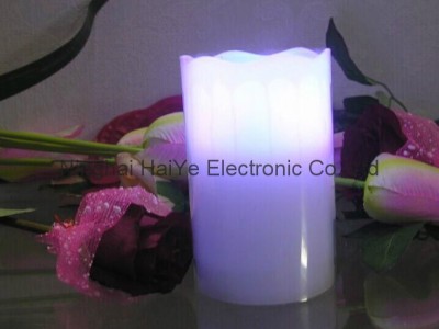 3pc set flameless real wax dripping remote control led candles