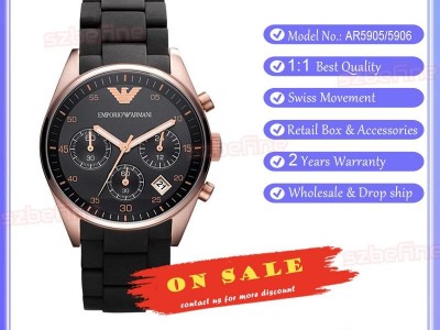 EMPORIO ARMANI WATCH AR5905 ROSE GOLD MENS WATCH AR5906 WOMEN LADY WATCH