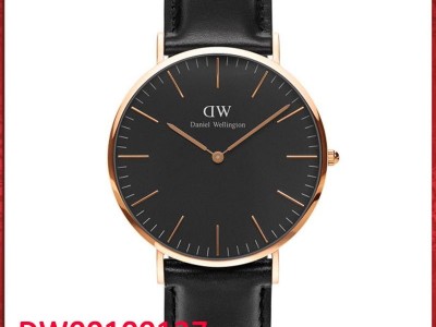 DW Watch 40mm Rose Gold Classic Black Sheffield Men's Watch DW00100127