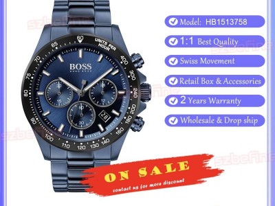 HUGO BOSS 1513758 HERO SPORT LUX BLUE ION PLATED MENS WATCH