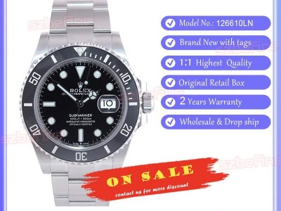 Rolex Submariner 41mm Date Steel Ceramic Black Dial Automatic Watch 126610LN