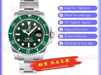Rolex Submariner Date 'Hulk' Green Ceramic Steel Watch 116610 LV