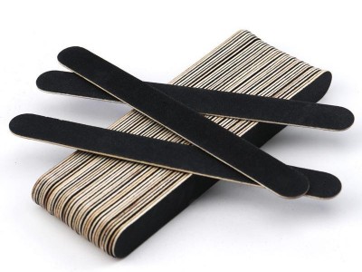 Eco Wooden Nail Files 100/80 Grit Black Professional Nail Buffer,Nail Supplies