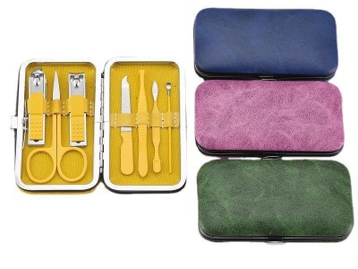 Manicure Set Macaroon Color Professional Nail Clipper Nail  File Tweezer