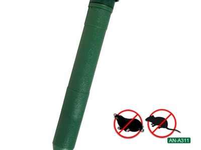Plastic tube mole repeller