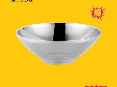 stainless steel Hammer point bouble wall soup noodle bowls