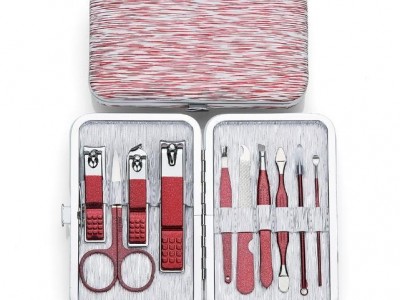 Manicure Set Red Plated Nail Clipper Kit  Nail Trimming Set