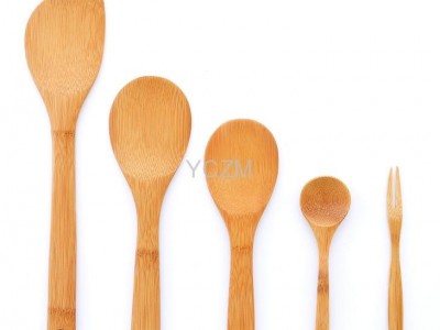 YCZM Carbonized Bamboo Food Spoon