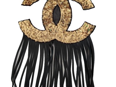 Colorful Sequined CCPatch sticker Iron On CC Badge