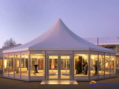 Wholesale mobile new party tent polygonal tent with central air conditioning