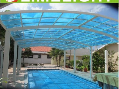 Aluminium alloy frame swimming pool cover with polycarbonate solid sheet