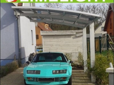 carport awning with powder coated aluminium alloy frame and polycarbonate sheet