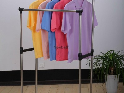 good quality flexible SS clothes rod with two rod heavy duty